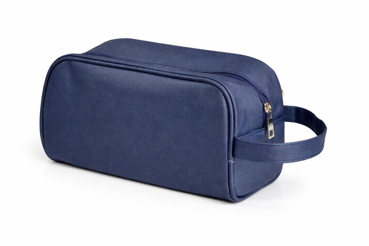 Blue leather medwakh pouch zip