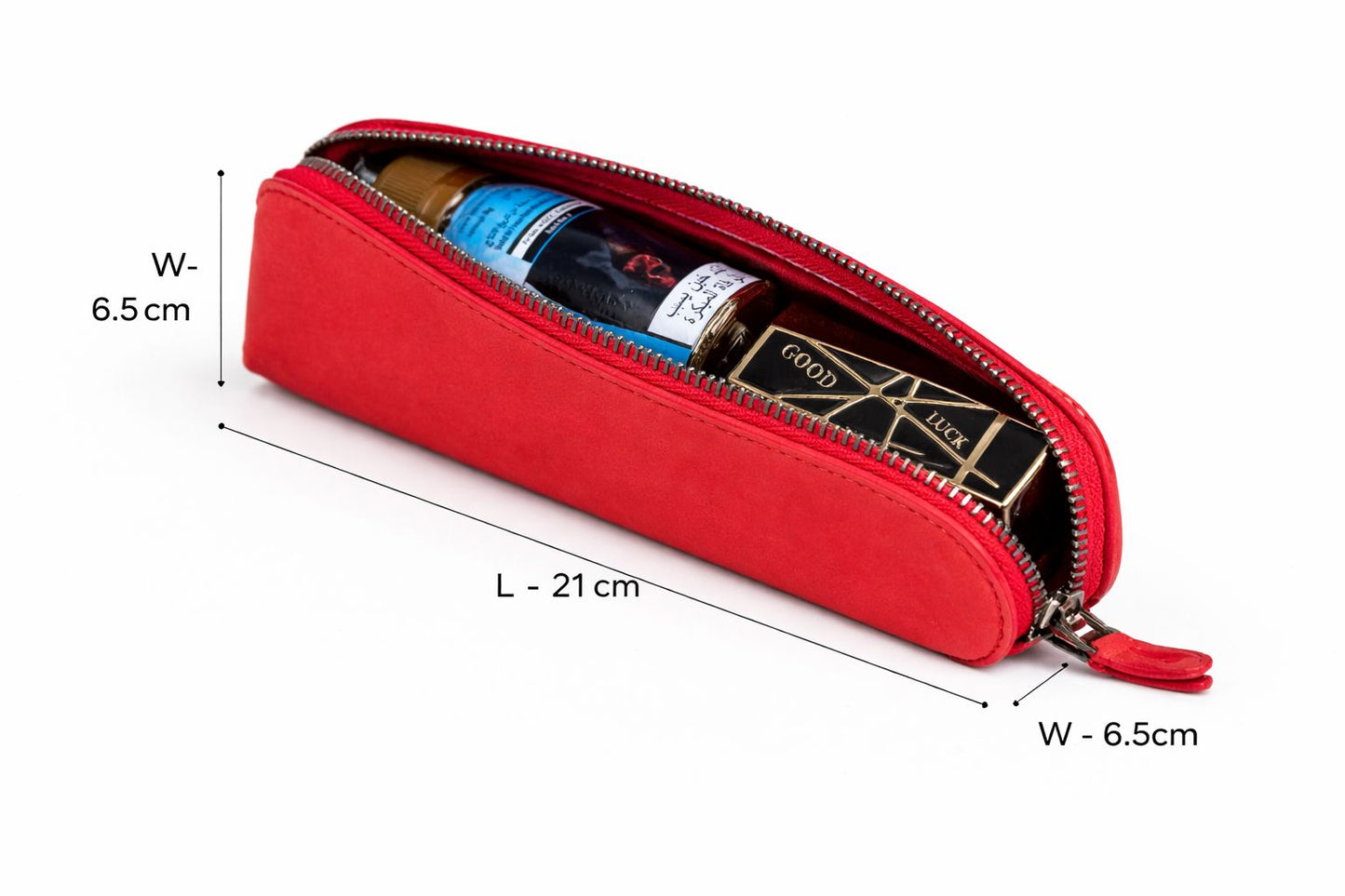 Red leather medwakh pouch