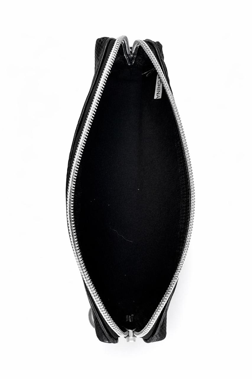 Leather-finish medwakh pouch zip