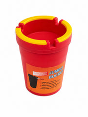 Jumbo self-extinguishing ashtray bucket with coloured rim