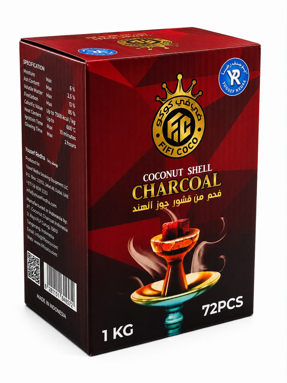 FIFI COCO coconut charcoal cubes