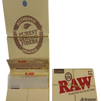 RAW_Artesano_Classic_1 1/4_Rolling_Papers_with_Tips_&_Tray_Vape_dokha