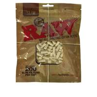 RAW_Natural_Unrefined_Cotton_Filters_Slim_200 Count_Vape_dokha