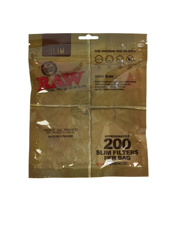 RAW_Natural_Unrefined_Cotton_Filters_Slim_200 Count_back_Vape_dokha