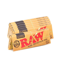 Raw_Unrefined_Classic_1.25 1 1/4 Size _Cigarette_Rolling_Papers_50_Count_ Global Premium | VAPE DOKHA