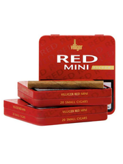 Red Villiger Red Mini cigar packaging on a white background vape dokha