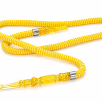 Yellow spiral coil hookah hose