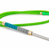 Neon green spiral coil hookah hose