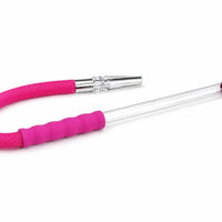 Pink flexible spiral coil hookah hose