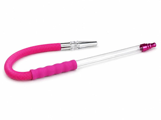 Pink flexible spiral coil hookah hose