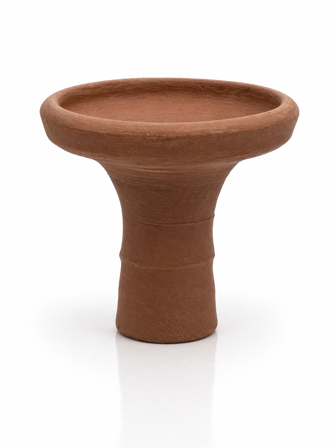 Clay terracotta wide-rim funnel hookah bowl