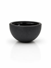 Matte black ceramic dome stemless hookah bowl