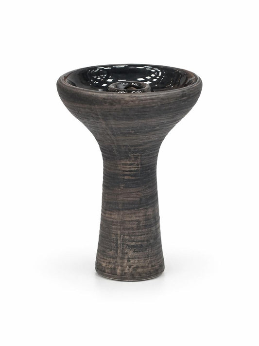 Ceramic phunnel hookah bowl dark rustic textured