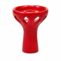 Glazed ceramic phunnel diamond cutout hookah bowl yellow