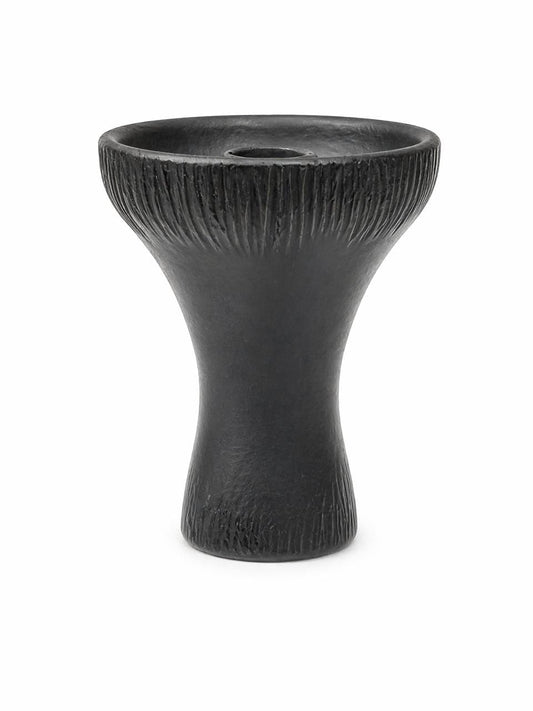 Silicone vortex funnel hookah bowl black