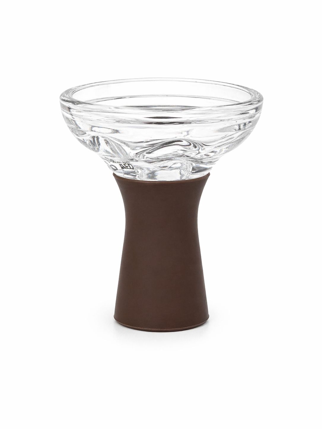 Crystal glass swirl funnel hookah bowl brown