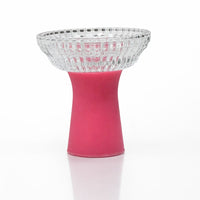 Crystal glass bubble texture funnel hookah bowl pink