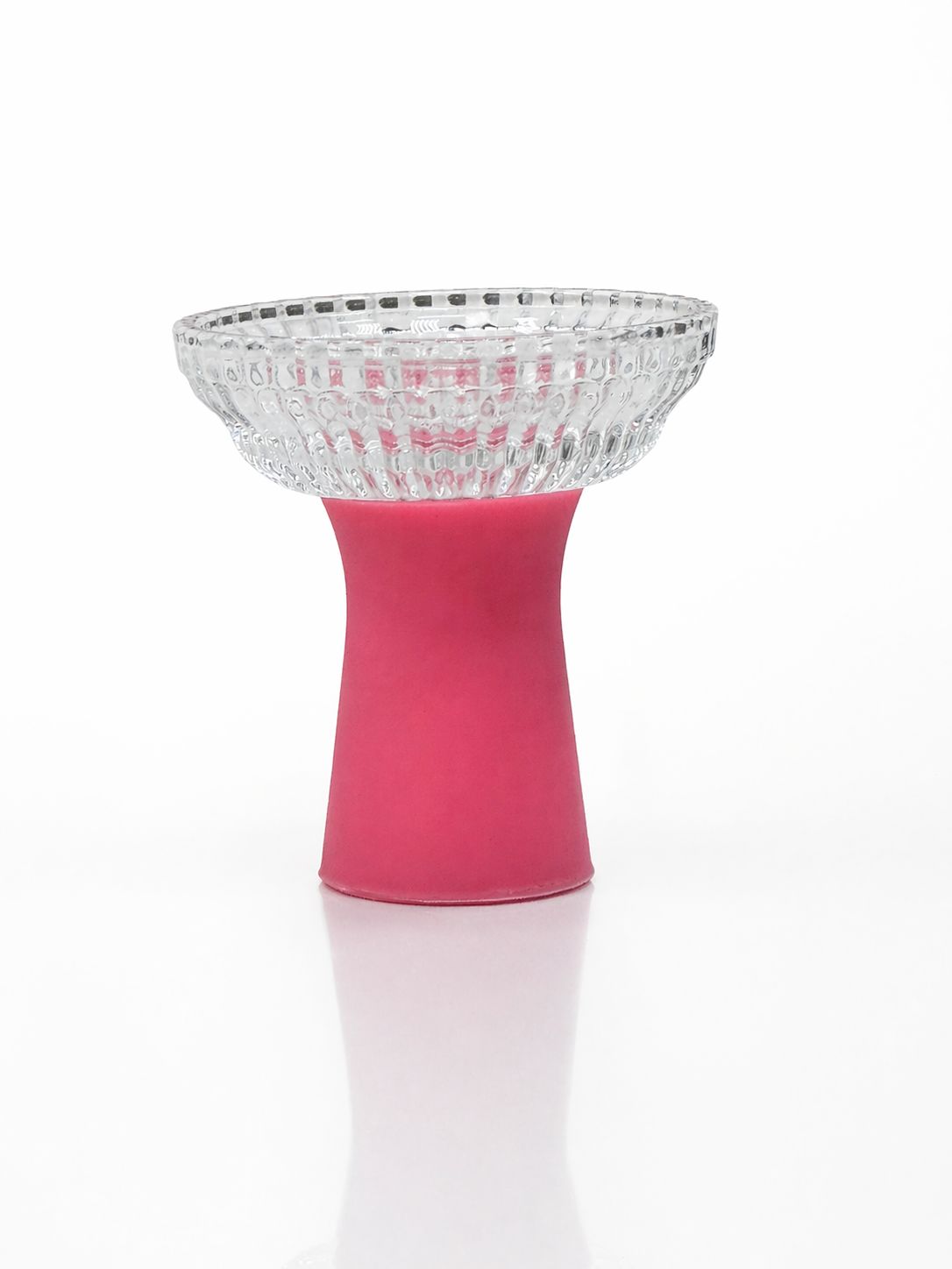 Crystal glass bubble texture funnel hookah bowl pink