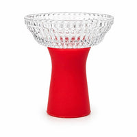 Crystal glass bubble texture funnel hookah bowl red