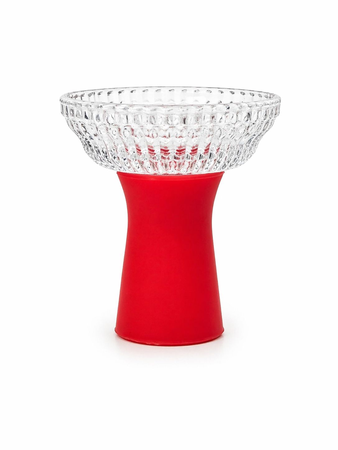 Crystal glass bubble texture funnel hookah bowl red