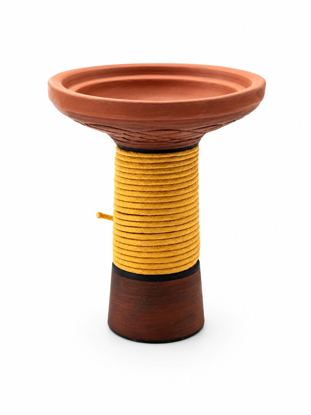 Rope-wrapped hookah bowl yellow