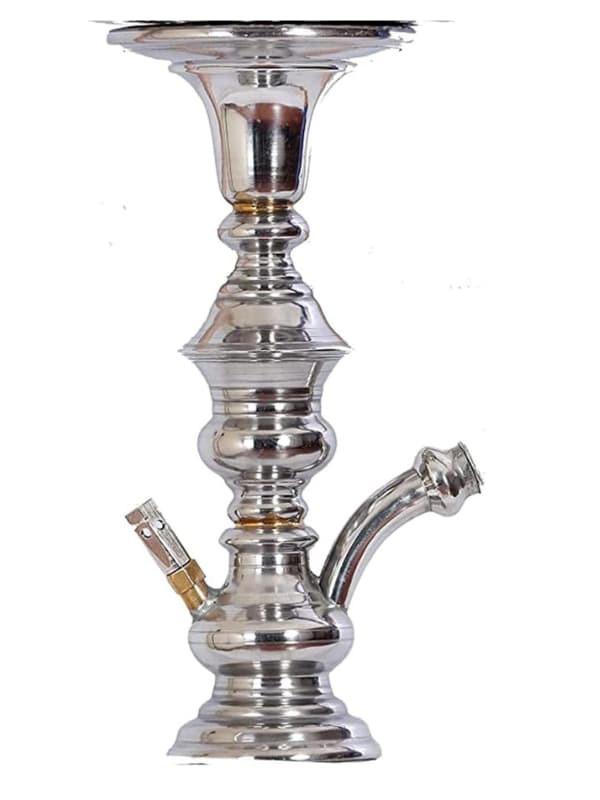 Silver hookah on a white background. Vape Dokah UAE