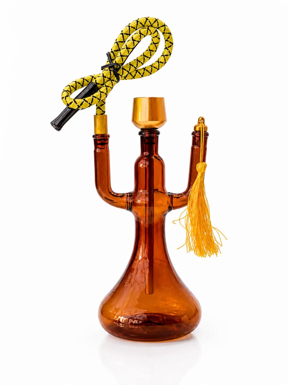 FU HAO hand-blown amber glass hookah
