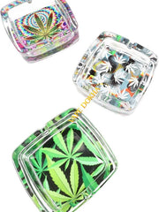 Square Glass Ashtray, Pop Designs