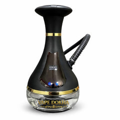 Black Smart Electric Hookah with LED and Glass Bowl