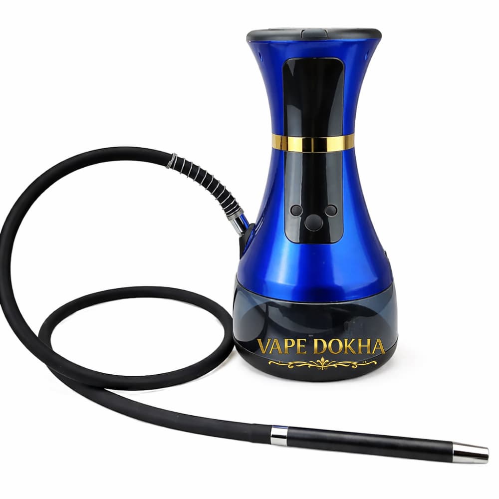 Blue Smart Electric Compact Hookah with Silicone Hose
