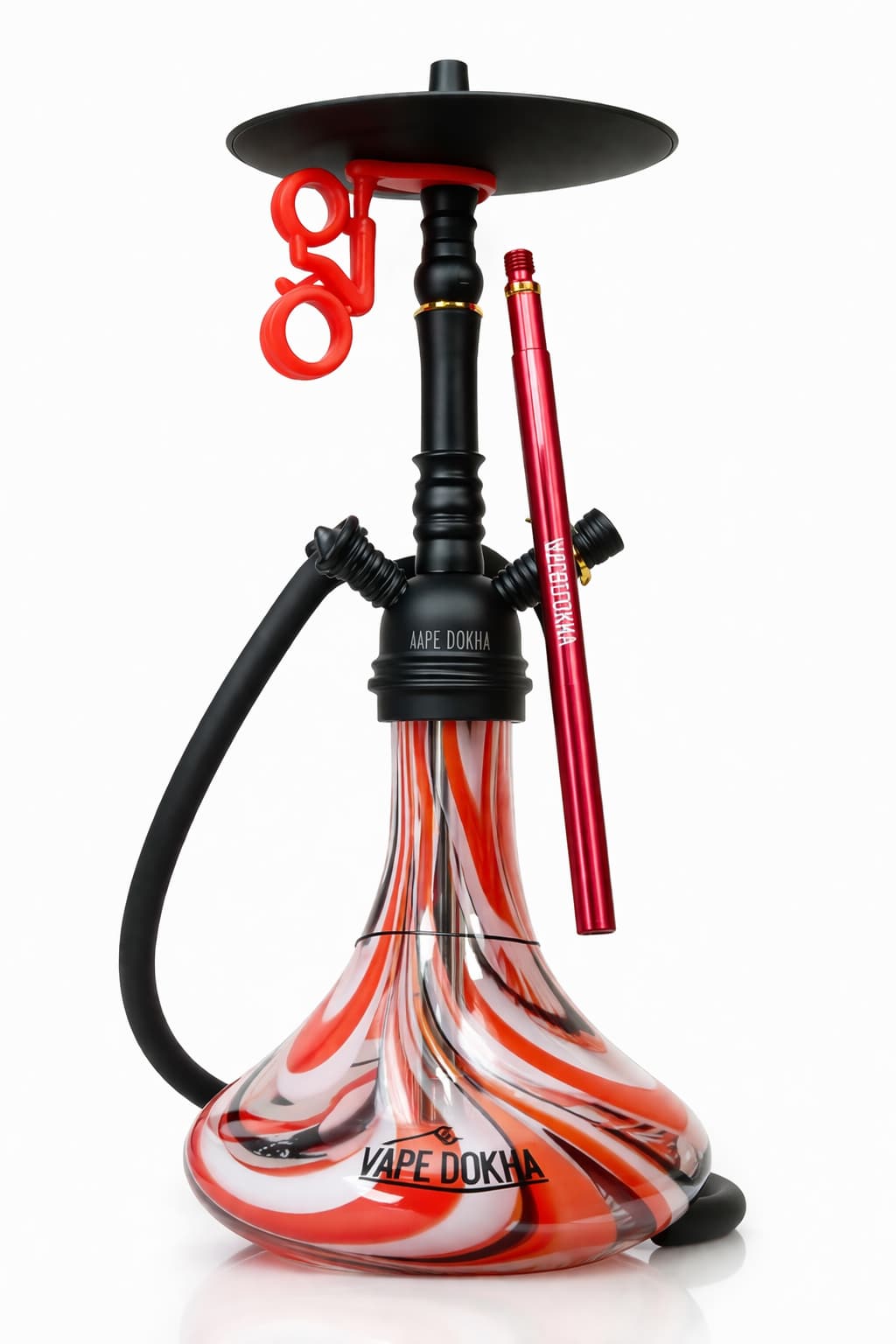 Vape Dokha brand hookha with red and black accents on a white background