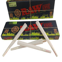 Raw king size organic hemp cones