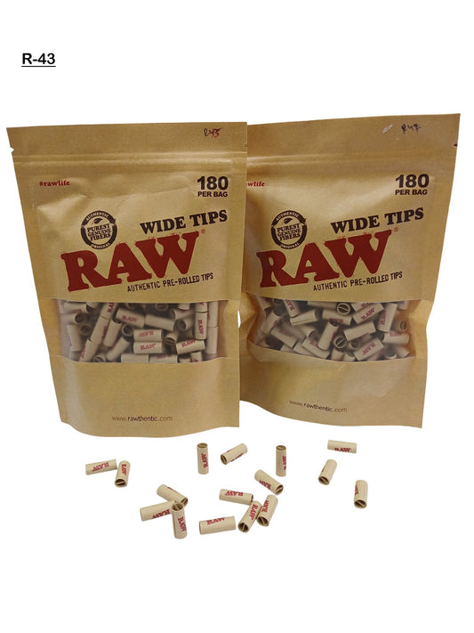 Raw authentic pre rolled tips ( wide tips )