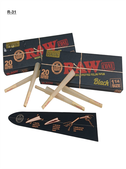 Classic raw black cone 1/1/4 size