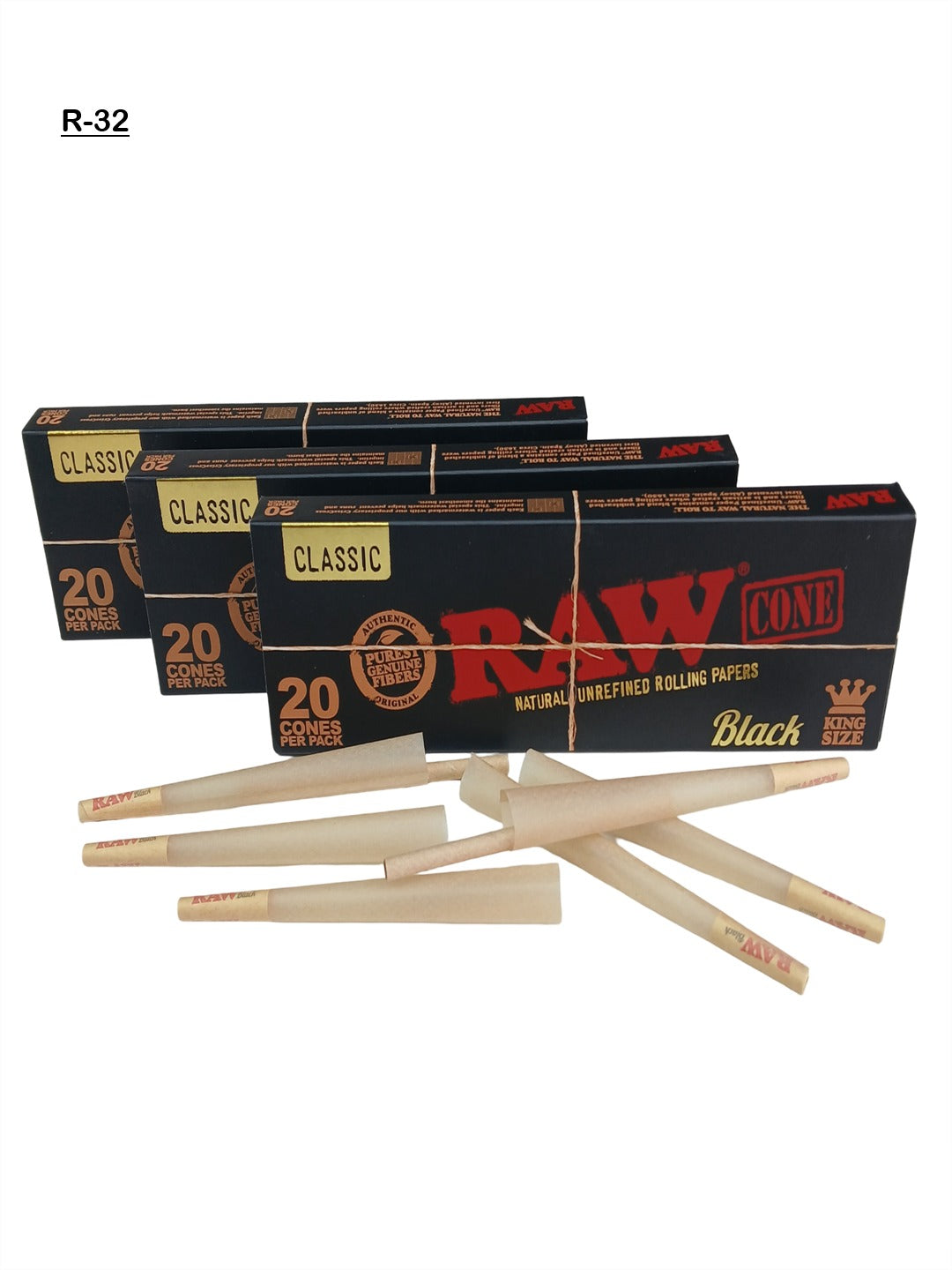 Classic Raw black king size cone