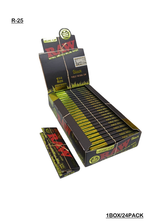 Raw Natural black rolling paper 1 1/4