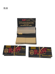 Raw black classic rolling paper+ tips