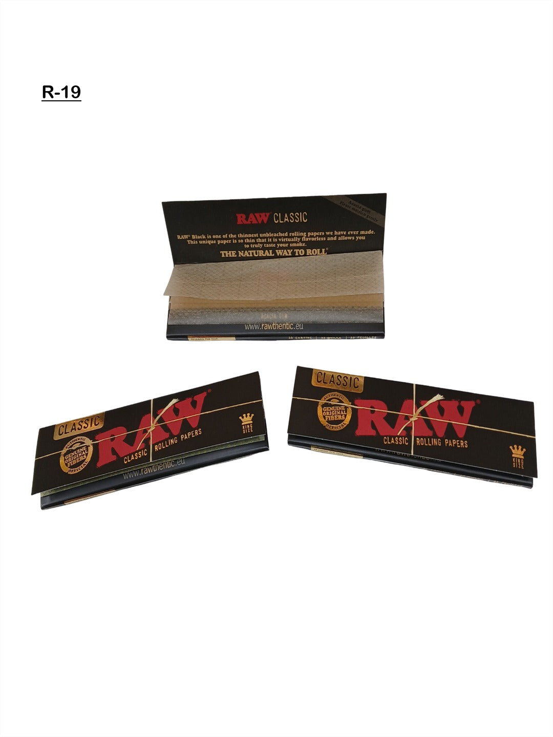 Raw black king size slim rolling paper