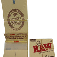 Raw unrefined rolling paper 1 1/4 size