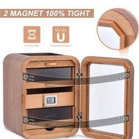 Wooden box with a magnetic mechanism on a white background.Vape Dokha UAE