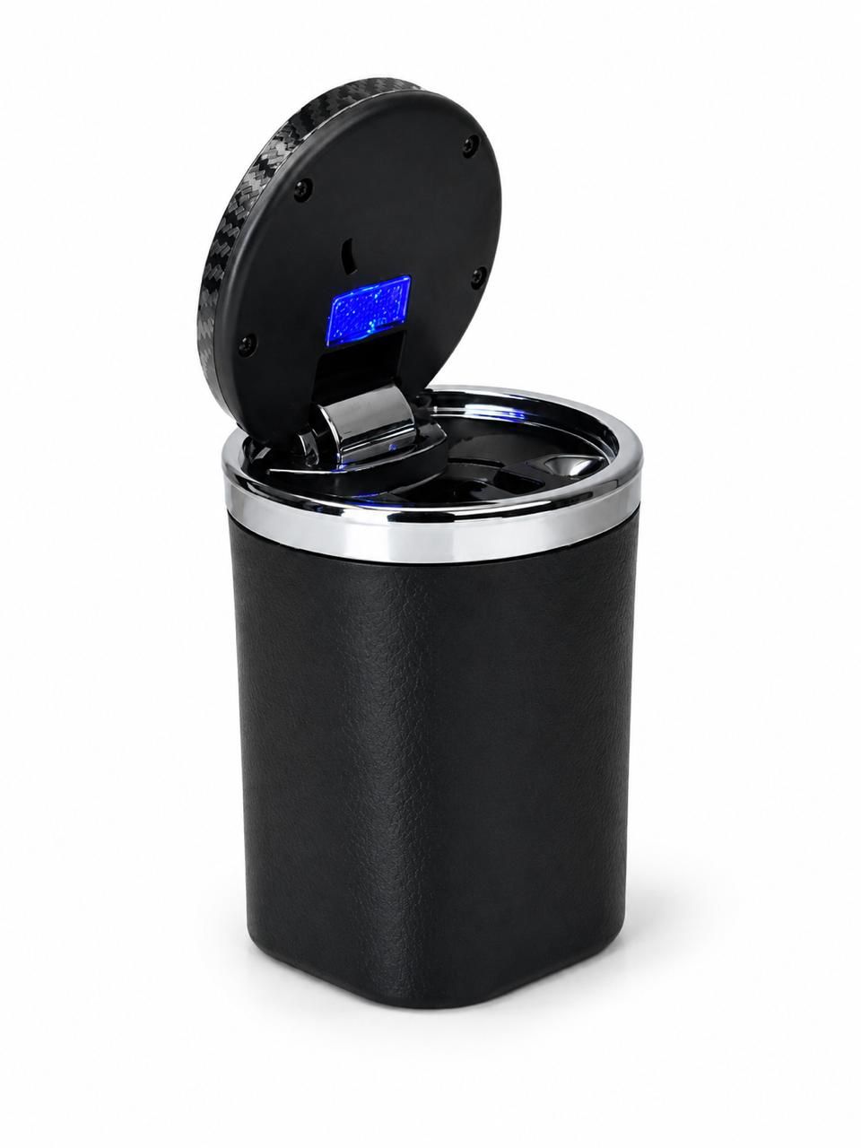 Carbon-fibre lid car ashtray