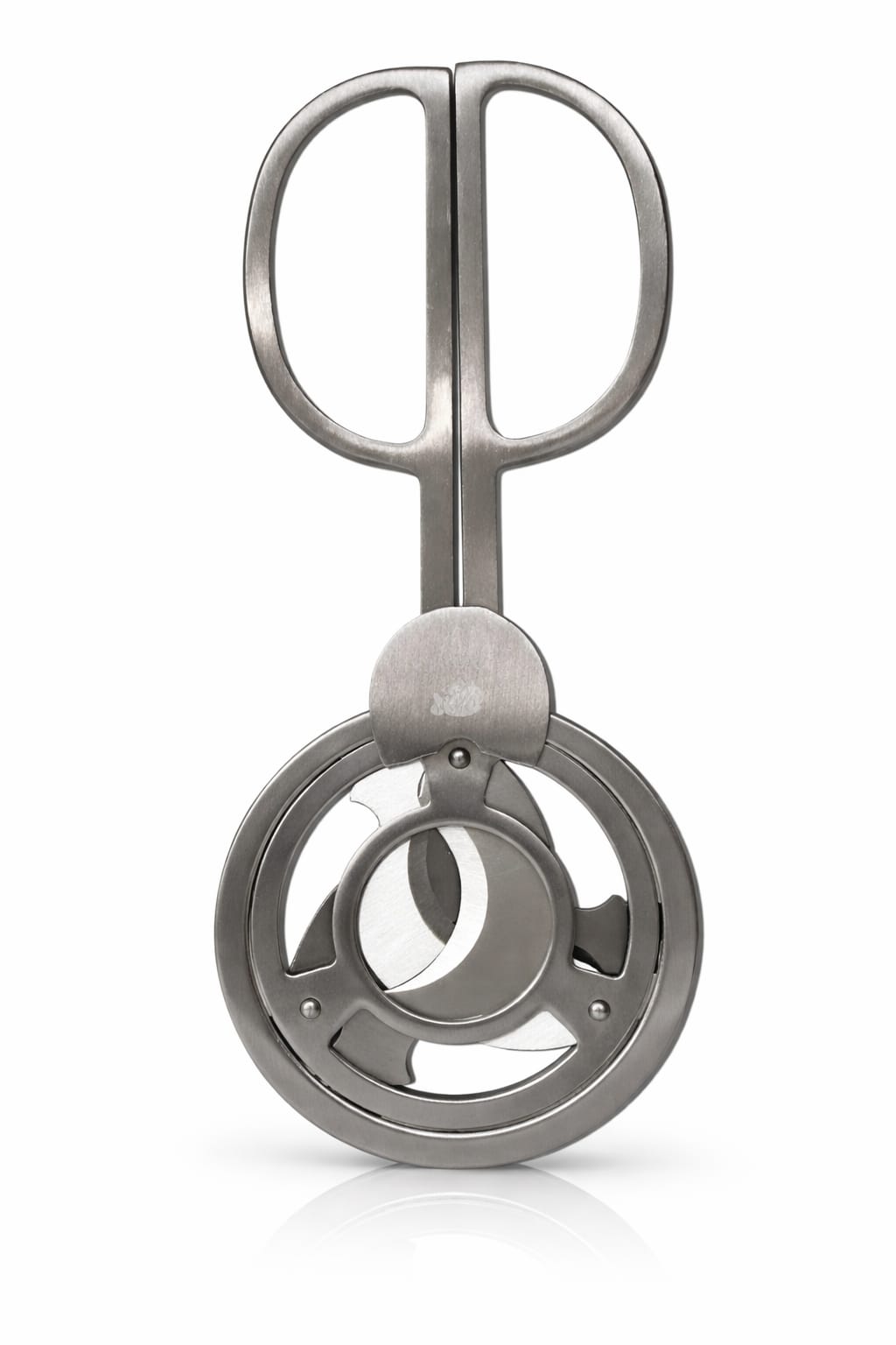 Luxury stainless steel double-blade scissor cigar cutter