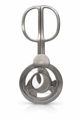 Luxury stainless steel double-blade scissor cigar cutter