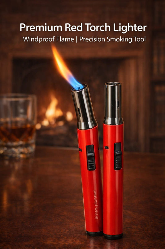 Times Pioneer premium red torch lighter
