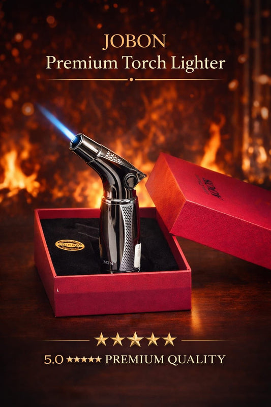JOBON black angled torch lighter with gift box