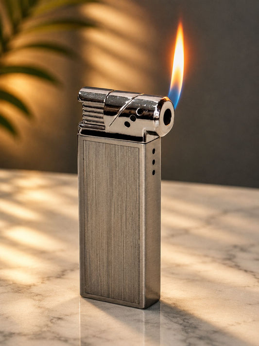 Luxury metal lighter in black, gold and silver finishes