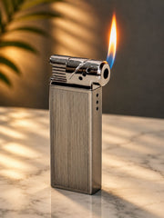 Luxury metal lighter in black, gold and silver finishes