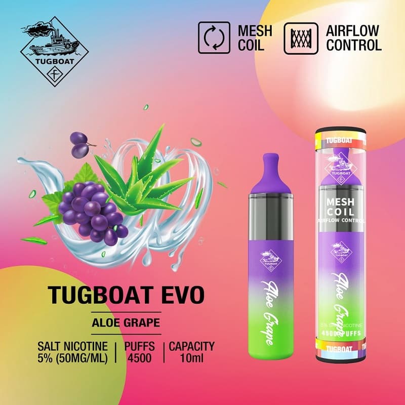 Tugboat EVO Disposable Vape 4500puffs – Authentic in UAE | VAPE DOKHA UAE