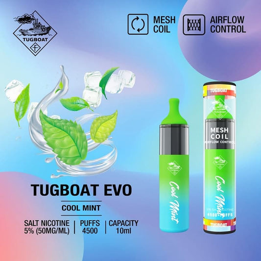 Tugboat EVO Disposable Vape 4500puffs – Authentic in UAE | VAPE DOKHA UAE