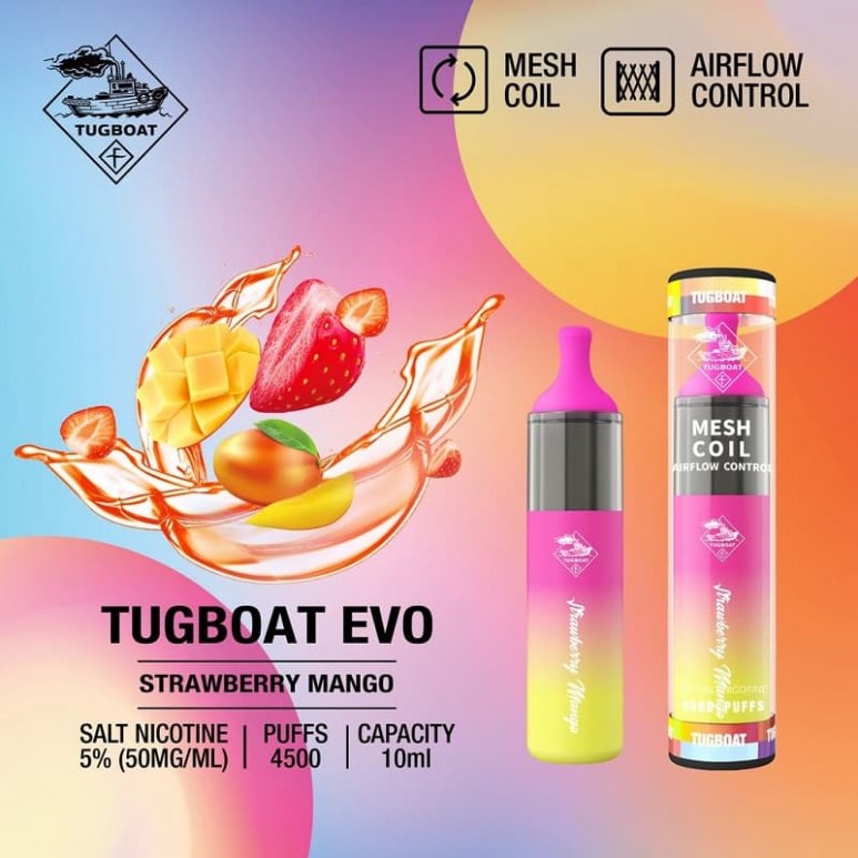 Tugboat EVO Disposable Vape 4500puffs – Authentic in UAE | VAPE DOKHA UAE